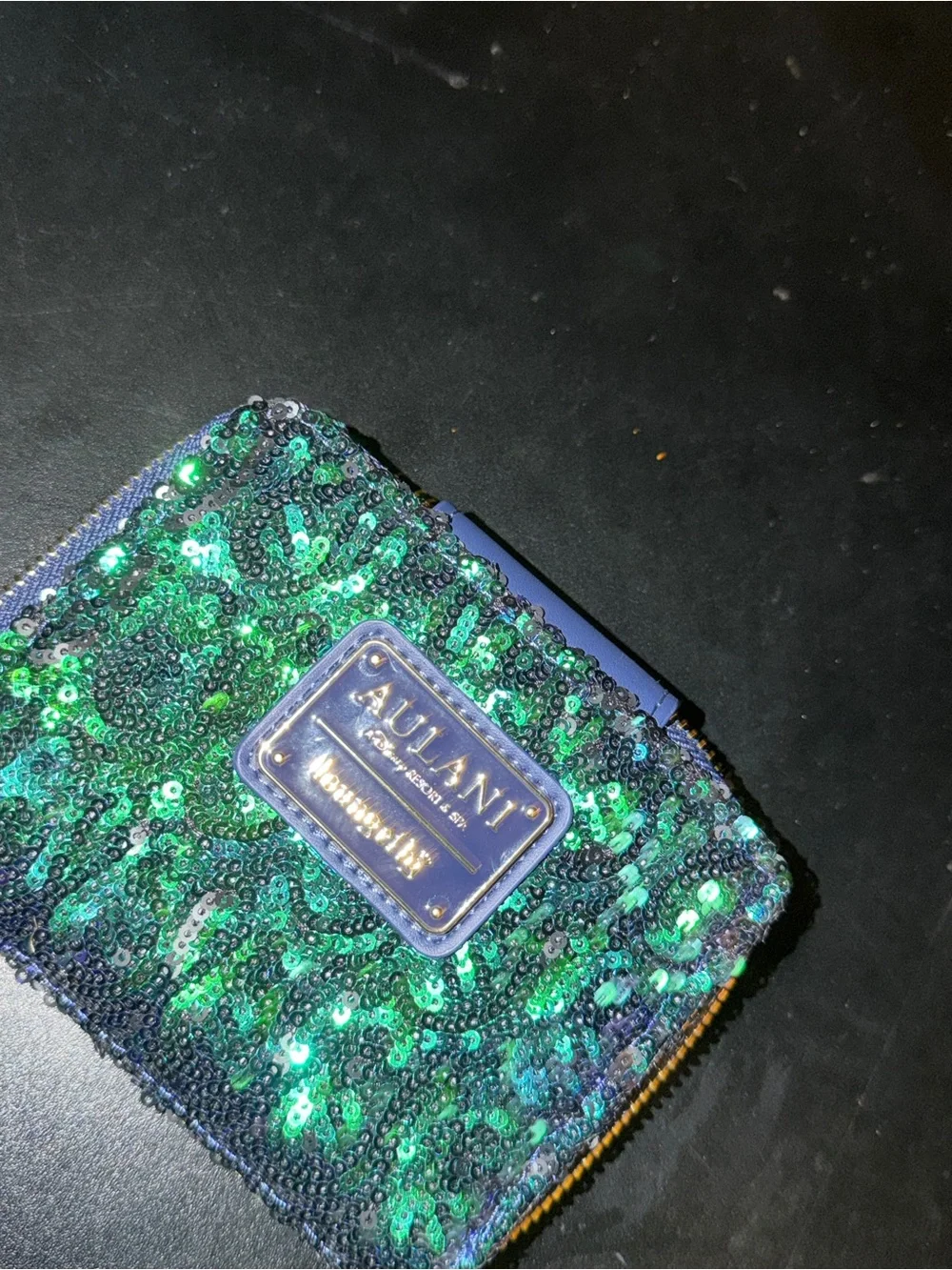 Disney Loungefly Aulani Aloha Tropical Sequin Zip Around Wallet Hawaii